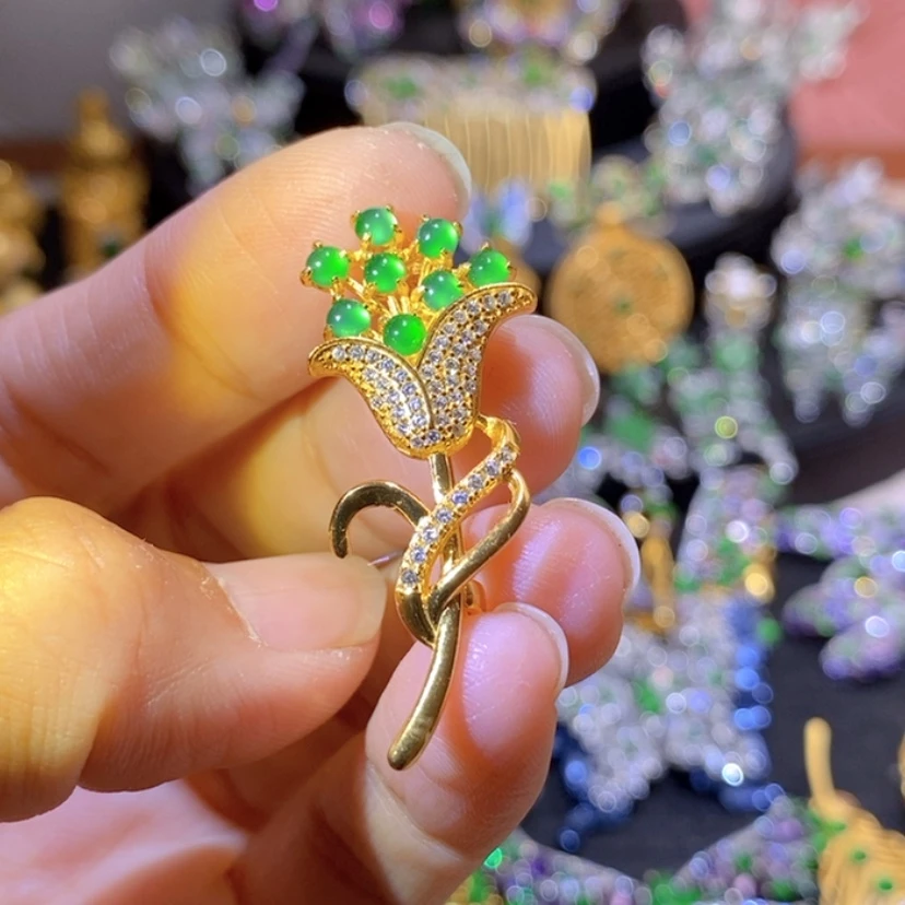 【闪购商品】银S925镶嵌挂件翡翠