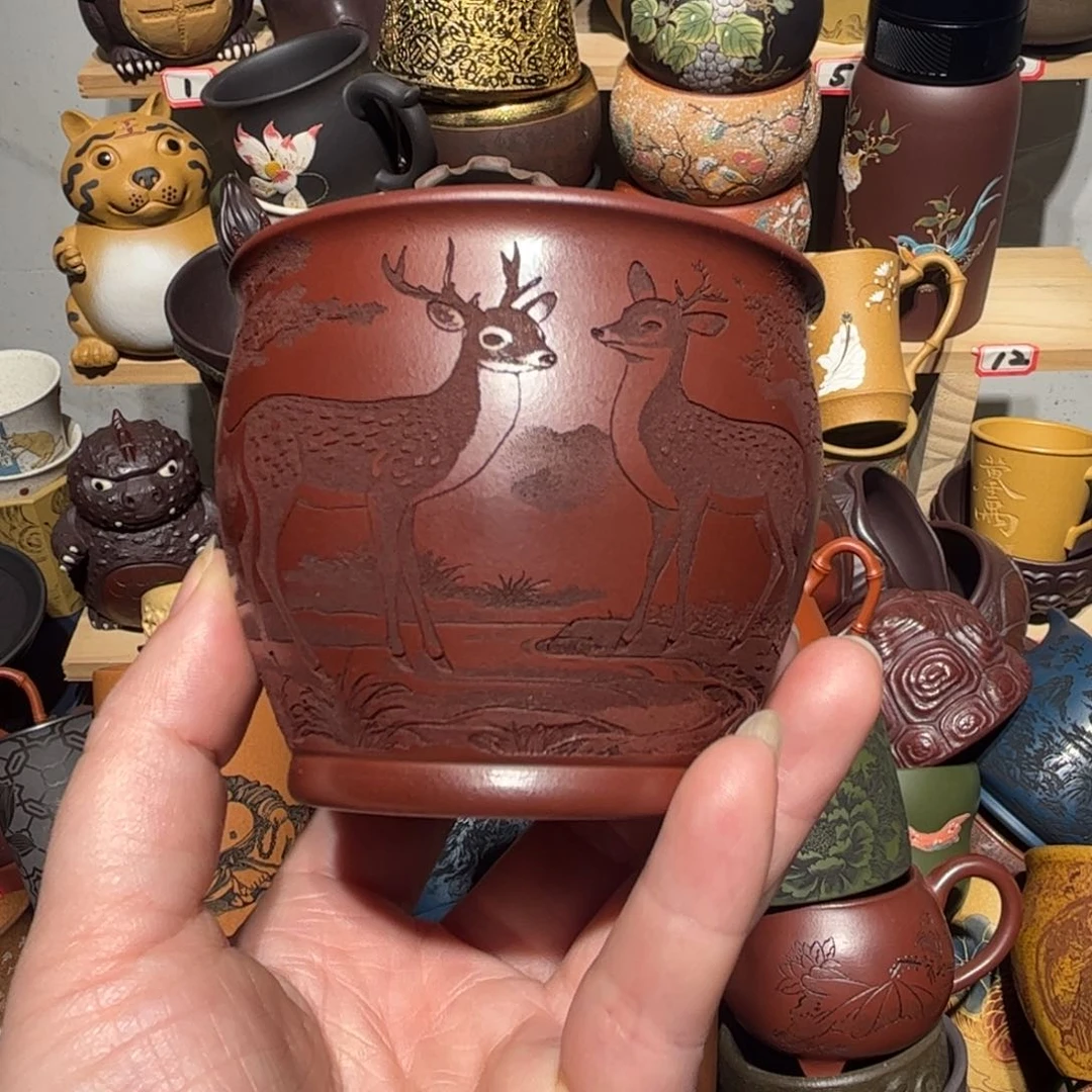 紫砂茶杯宜兴紫砂主人杯