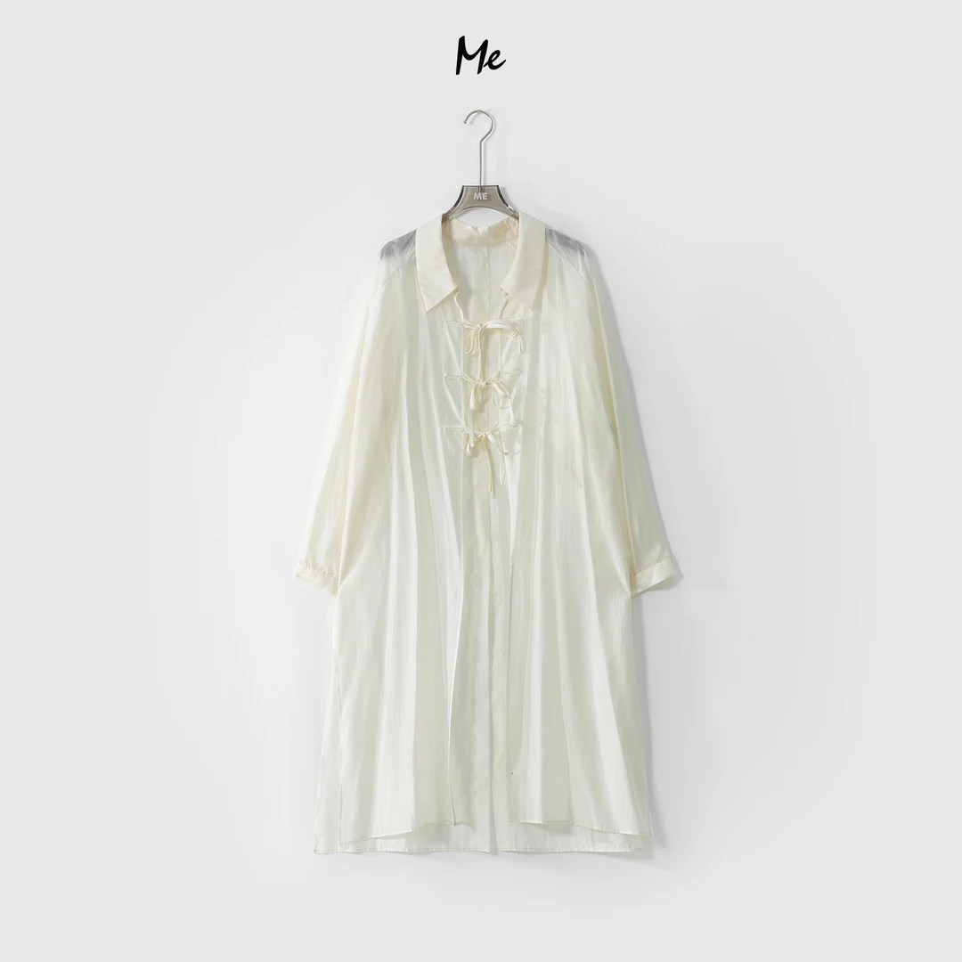 ME【防晒风衣】夏季新款女士显瘦通勤时尚百搭衬衫MEQS2089