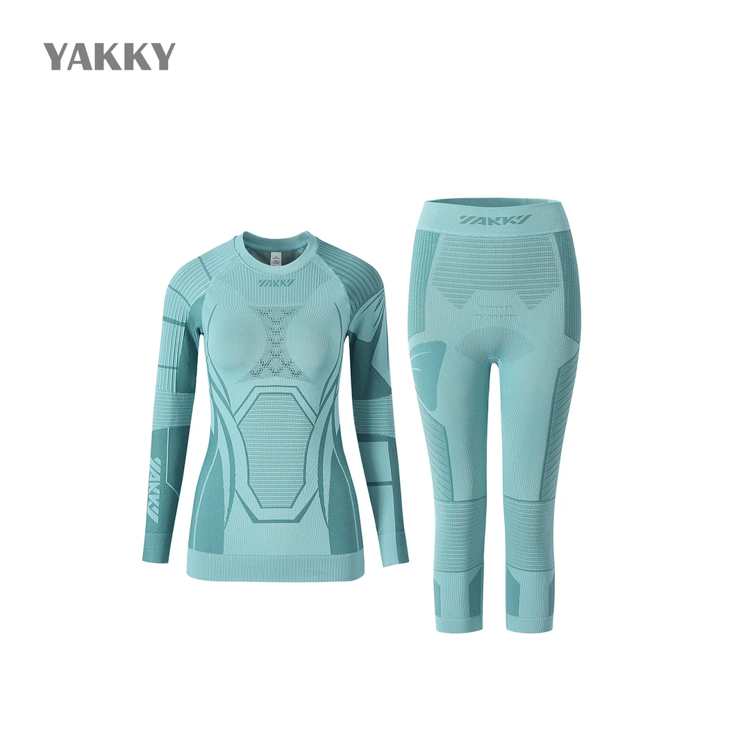 YAKKY女款滑雪速干衣速干裤套装保暖吸湿排汗速干运动