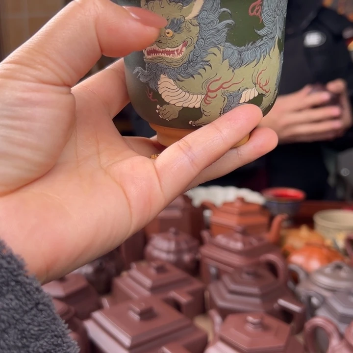 紫砂茶壶小****）紫泥主人杯