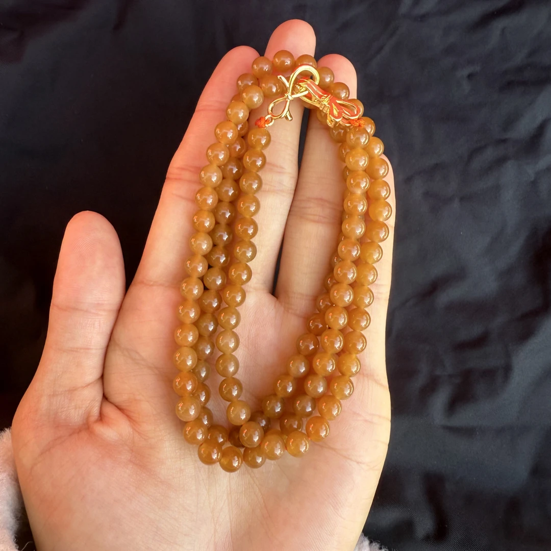 和田玉糖玉卡6项链