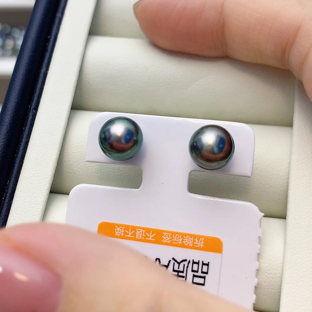 海水珍珠银S925镶嵌耳饰w18