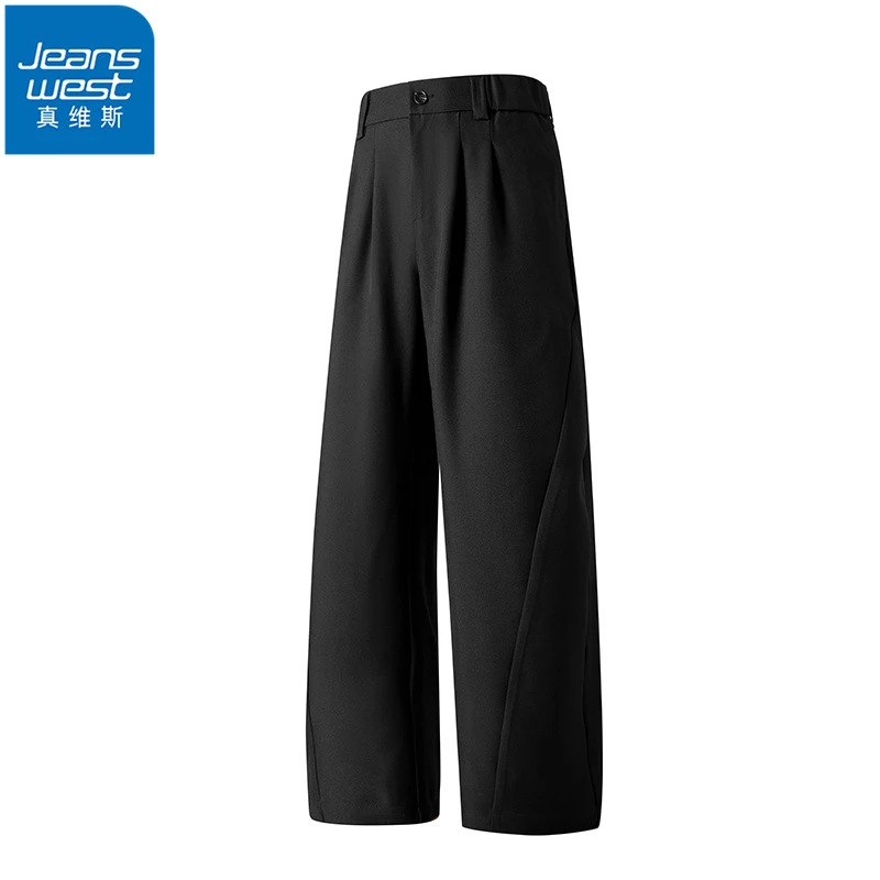 Jeanswest/真维斯小西裤男款夏季轻薄透气商务休闲百搭直筒休闲裤