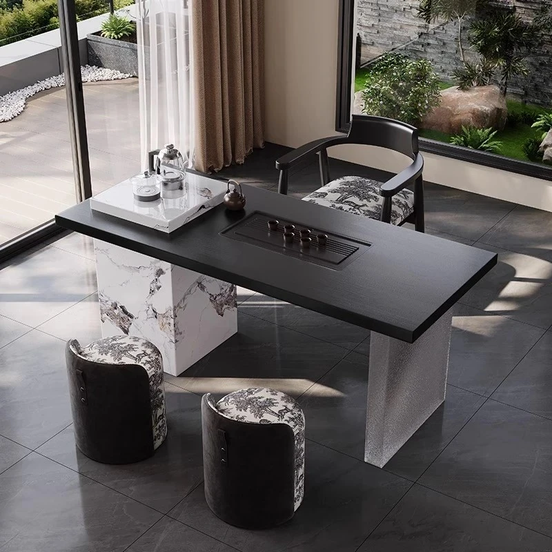 【专属链接】实木阳台岛台茶桌椅组合小型泡茶台高端家用2025新款