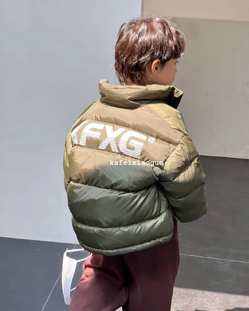 【咖啡小果】儿童 韩版 羽绒服 休闲百搭 90白鸭绒 中性款 055