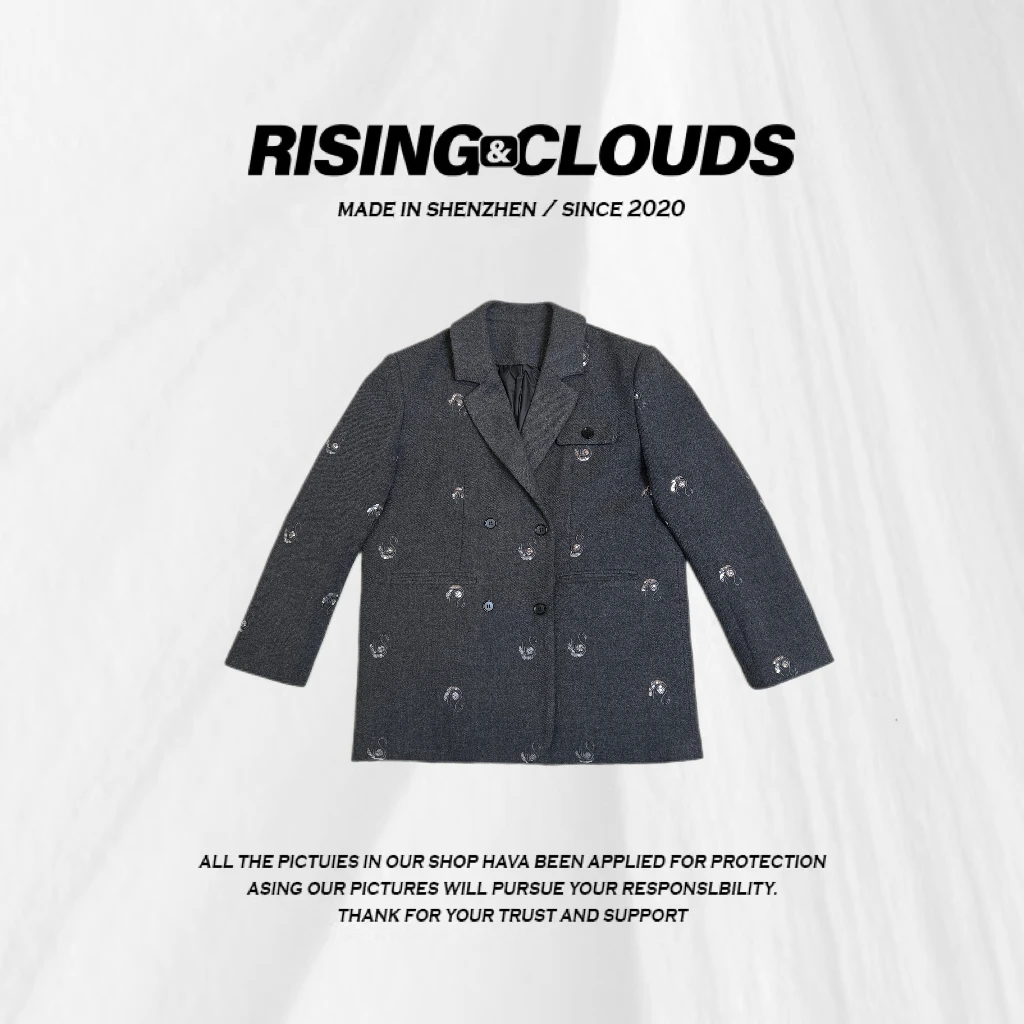 玲子【天鹅】秋冬百搭保暖显瘦休闲羽绒西装100335