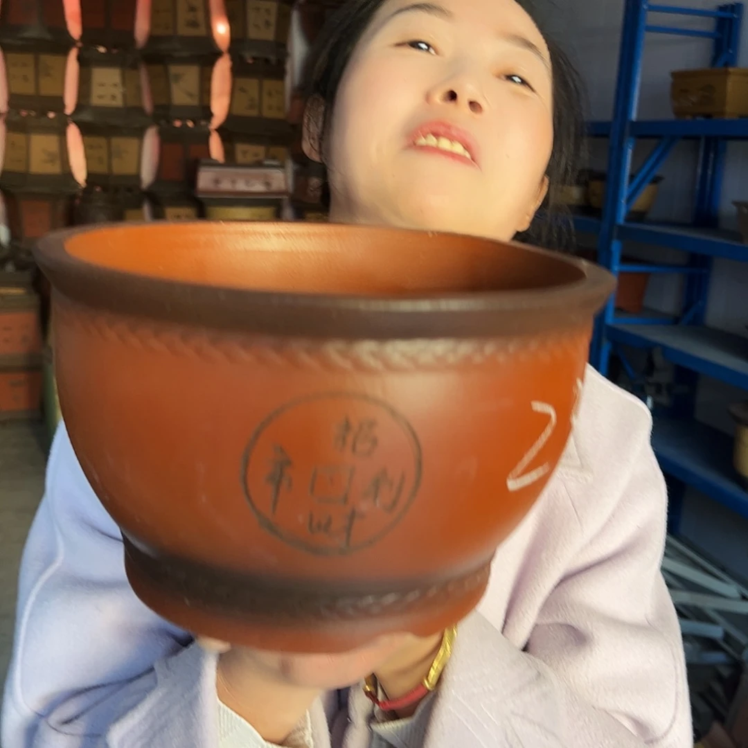 A款财金福门小一对花盆花盆
