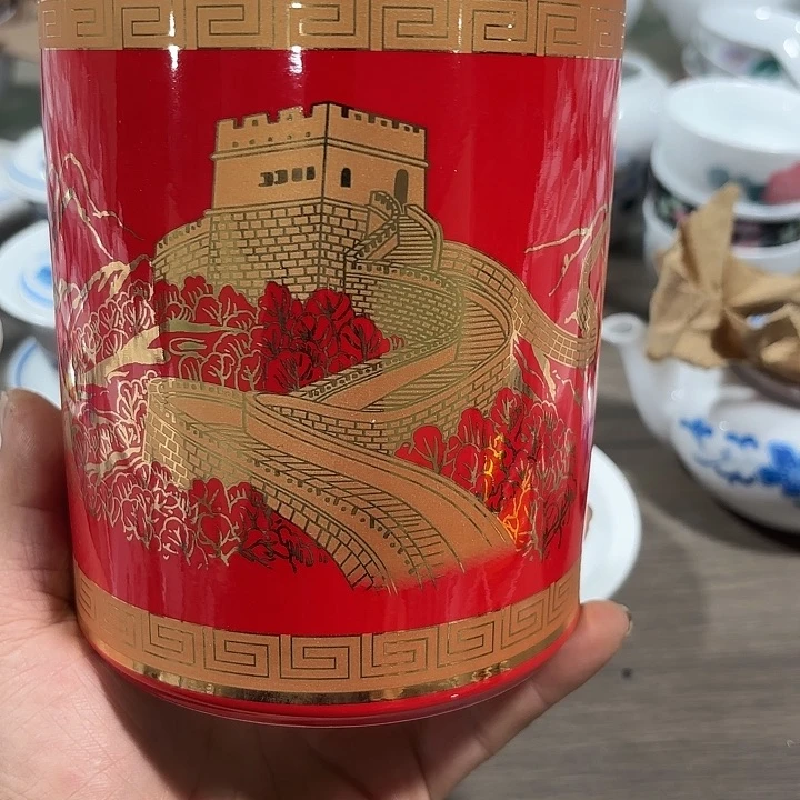 陶长城笔筒，笔筒，笔筒，笔筒14公分