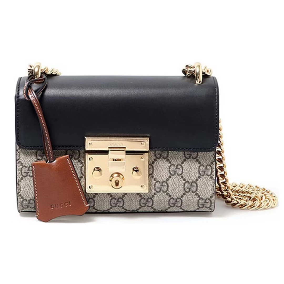 99新 GUCCI/古驰 Padlock月光宝盒老花盒子包