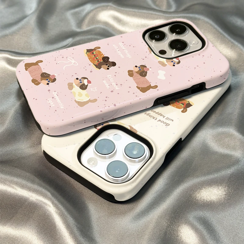 适用于苹果17promax手机壳iPhone16小狗15华为oppo小米vivo荣耀14