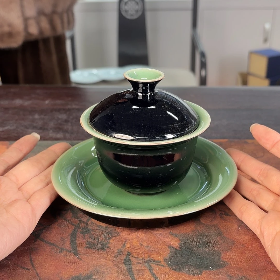 龙泉云间青瓷小米茶器