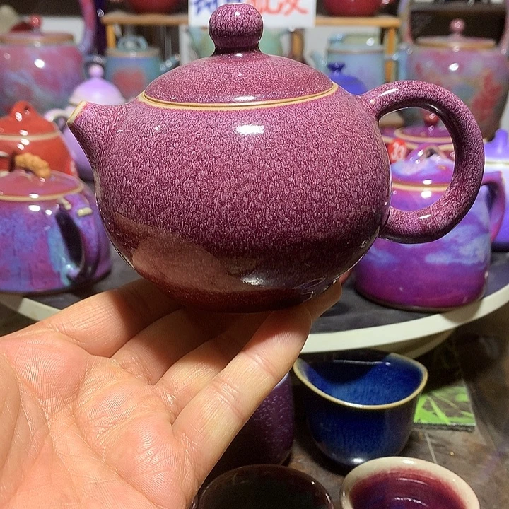 壶钧瓷钧花釉西施壶