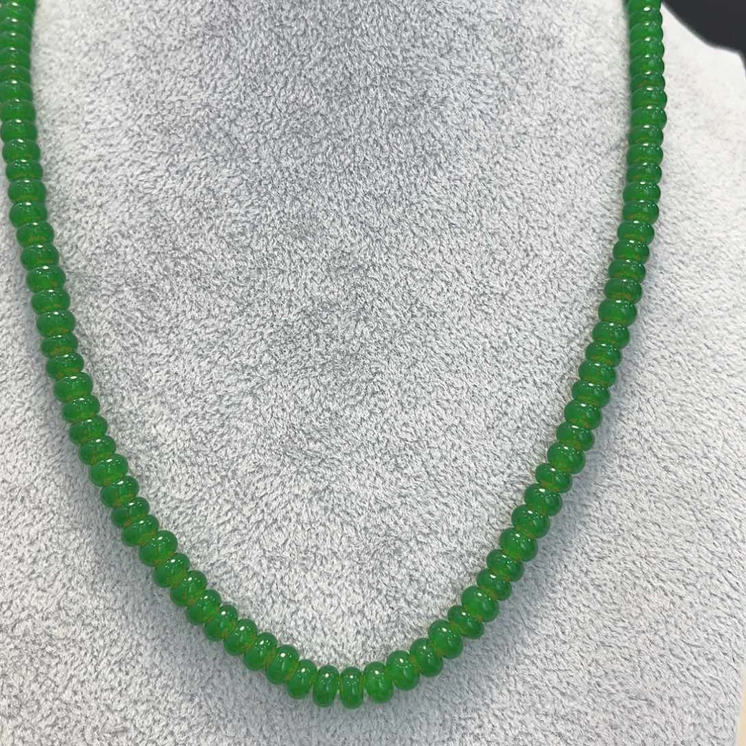 翡翠未镶嵌颈饰40项链