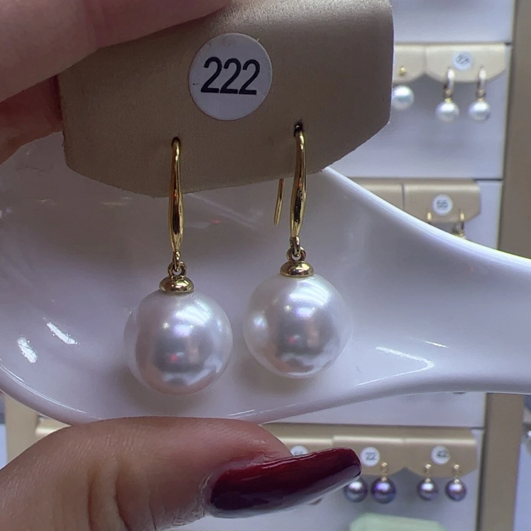 淡水珍珠耳饰银S925镶嵌