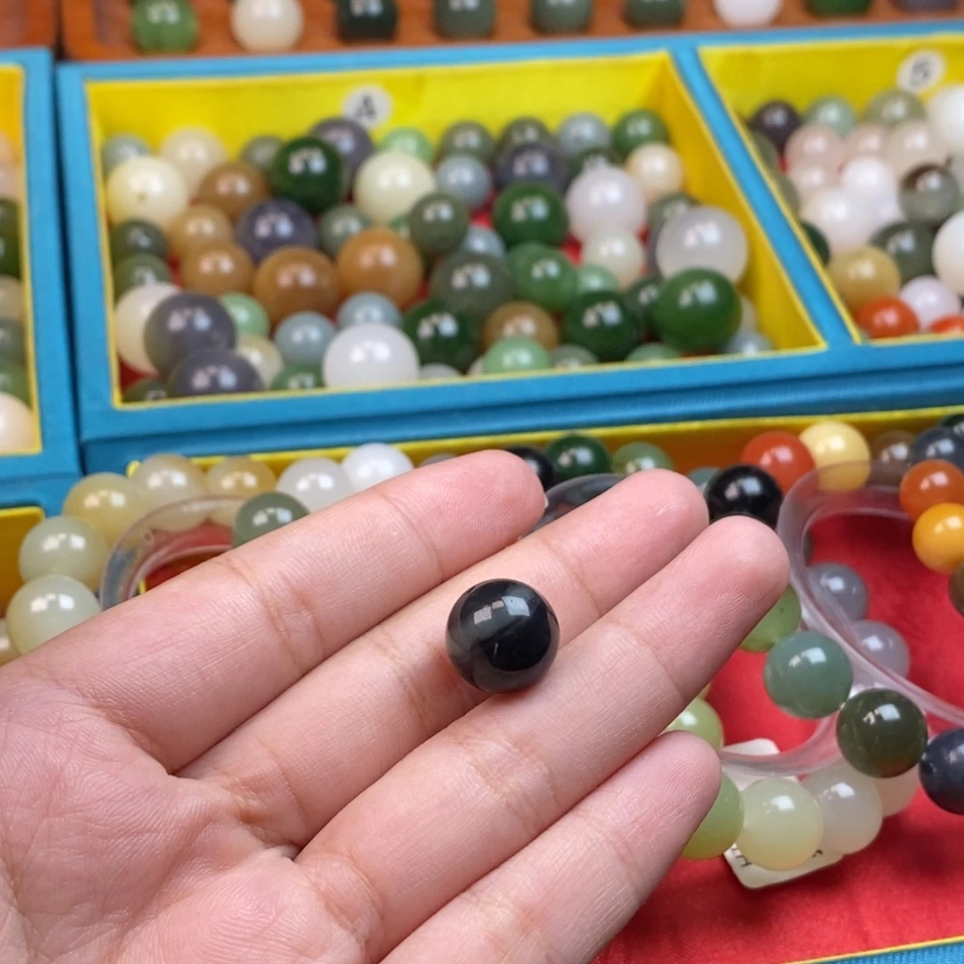 未镶嵌和田玉珠宝半成品福利青花单珠z12