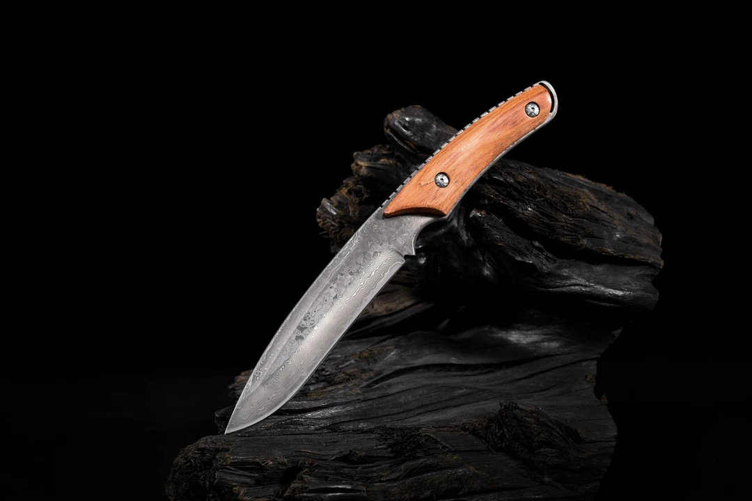 【W03】正宗大马士革钢家用水果刀手工露营锋利野营便携