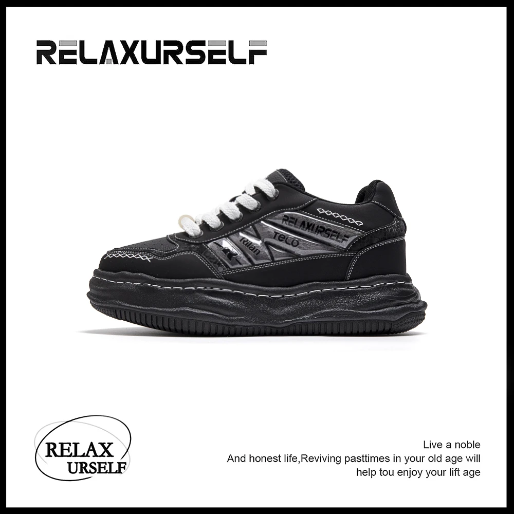 RELAXURSELF网红男鞋情侣潮流鞋子休闲运动鞋百搭板鞋增高潮鞋男