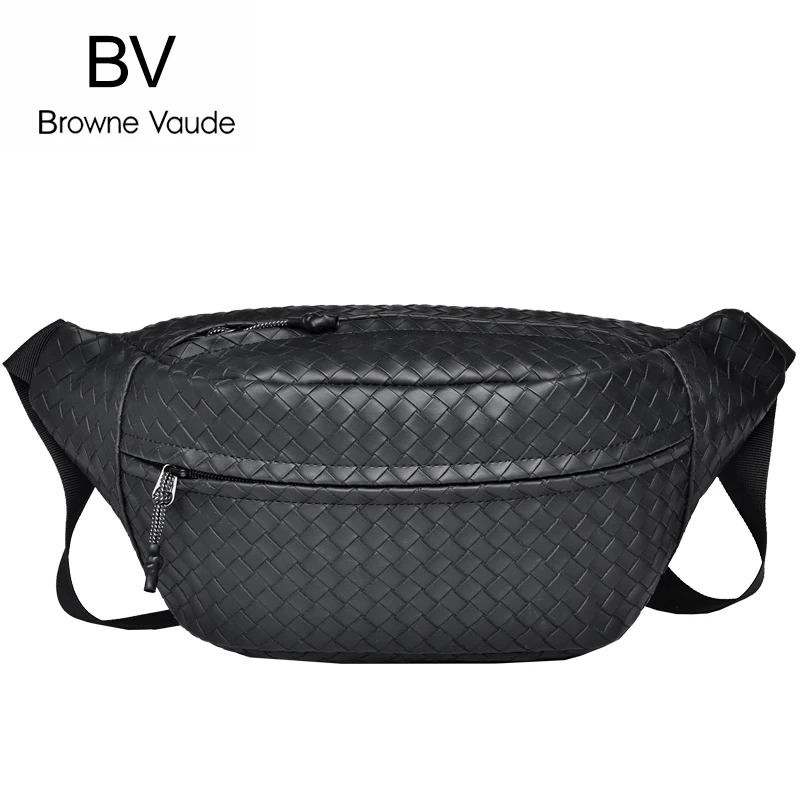 胸包拉链车缝线编织单根休闲风纯色防水运动软旅游耐磨时尚潮流包