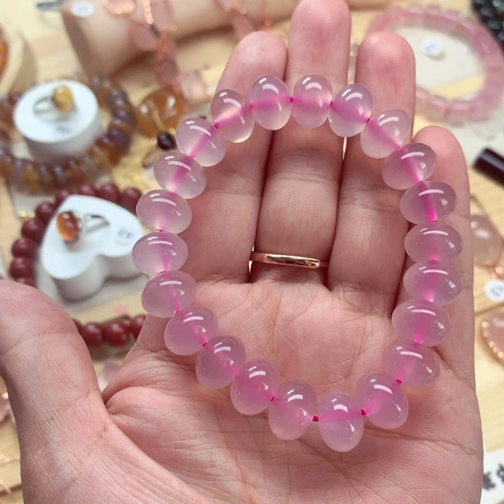 玛瑙/玉髓手串银S925镶嵌