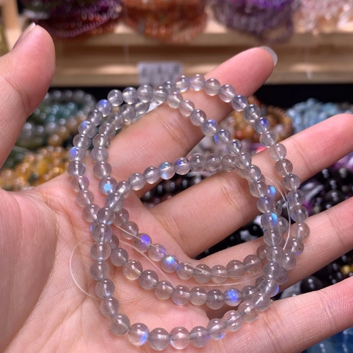 未镶嵌手串水晶5.2灰月光