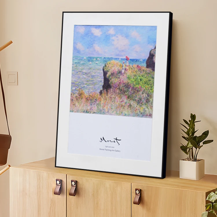 简约莫奈风景装饰画客厅餐厅玄关沙发背景墙挂画风景4050