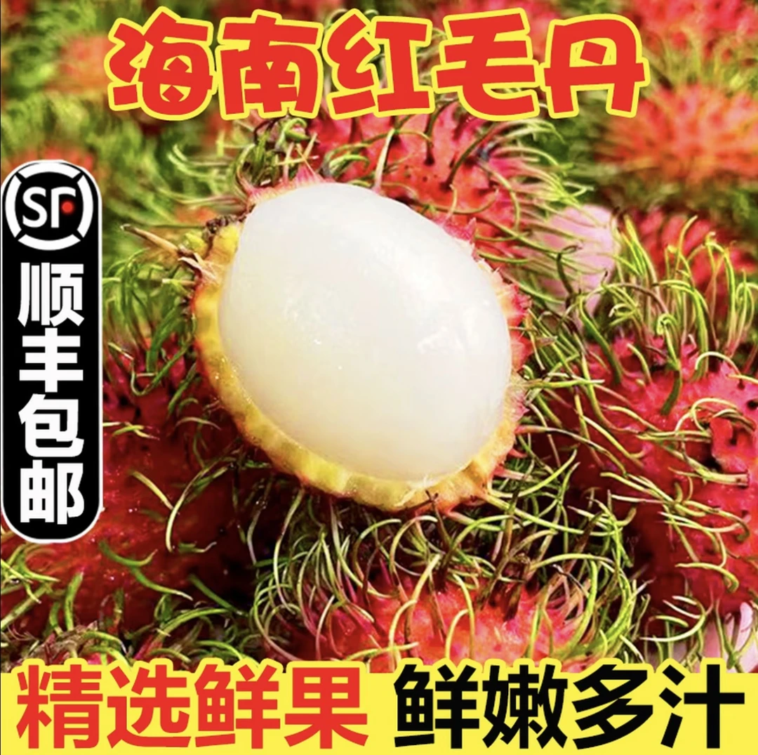 618活动海南保亭7号红毛丹当季新鲜热带水果毛荔枝顺丰包邮