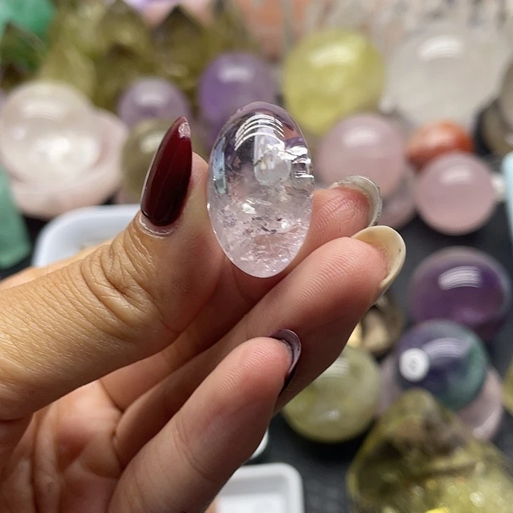 大***美未镶嵌珠宝半成品水晶65紫水晶蛋面