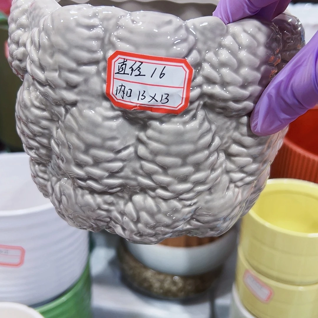 有孔外贸尾单陶瓷花盆凑单10米包邮