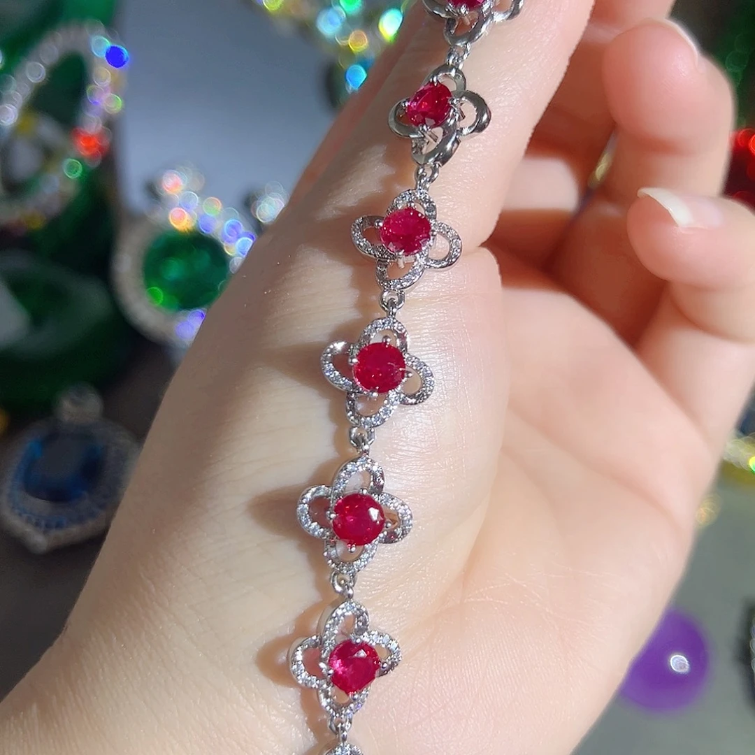 花岗石钨合金红色蓝色吊坠