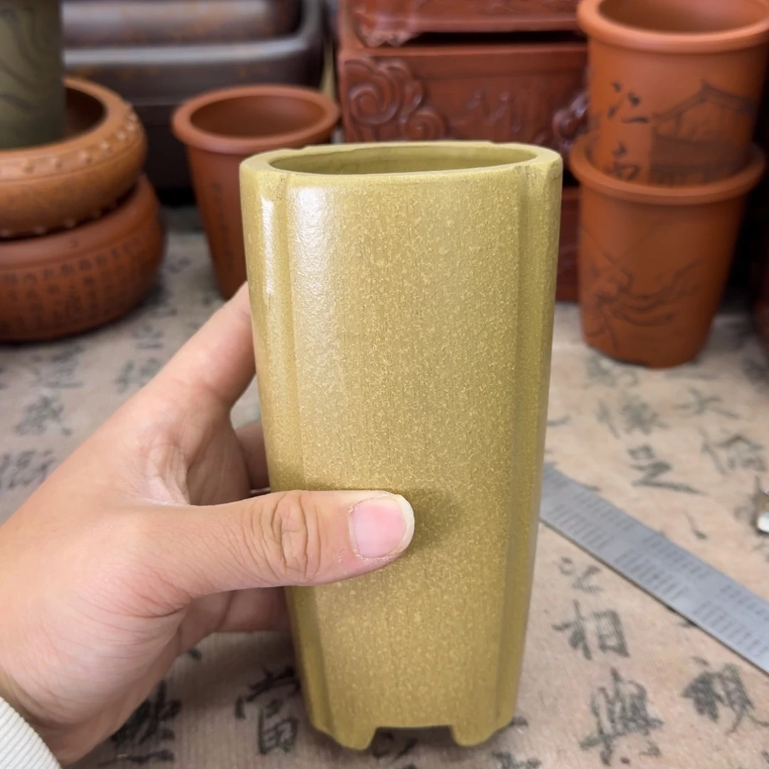 紫砂花盆宜兴紫砂正品花盆7x15