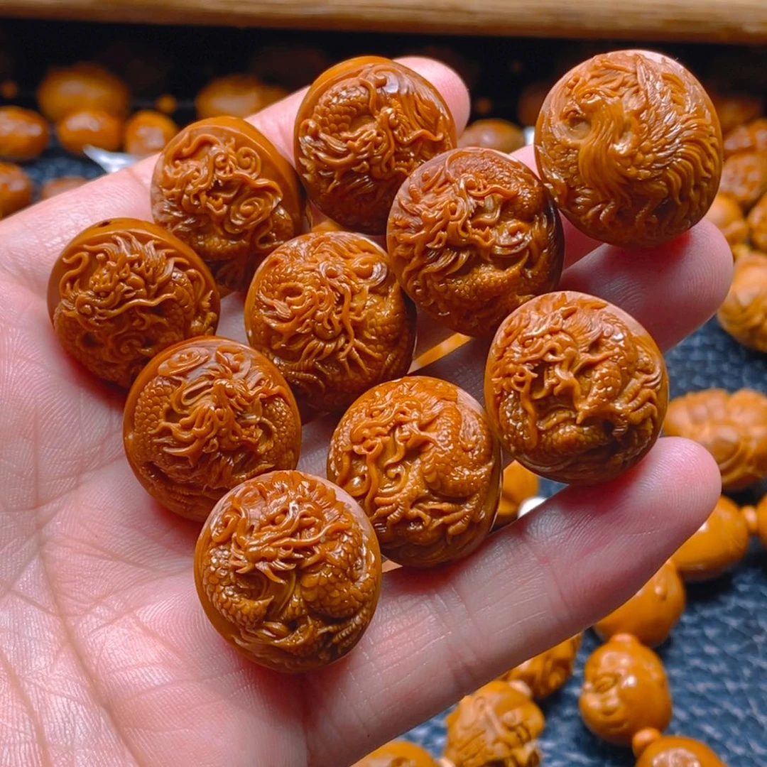 手串/手链橄榄核许忠英2.1梅林铁核-龙凤呈祥