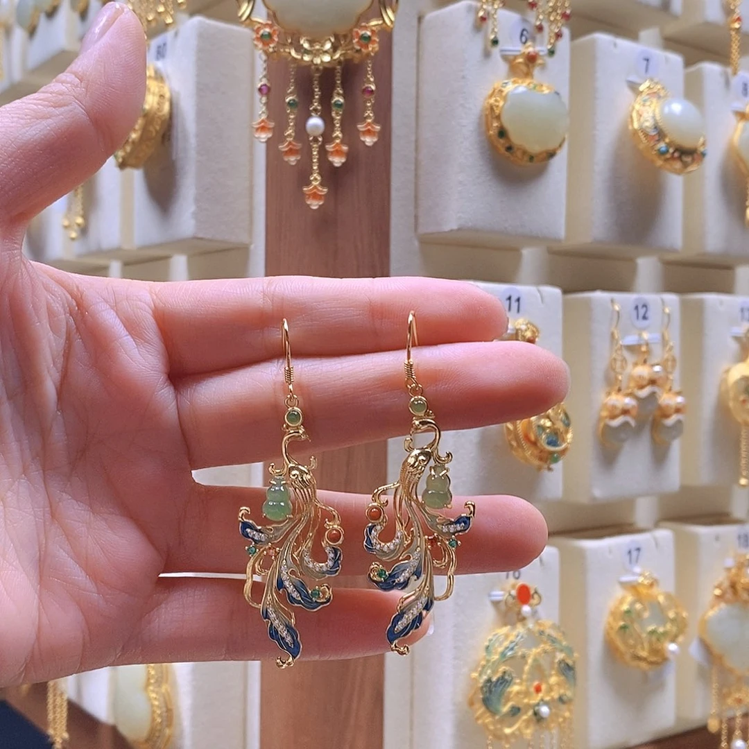 和田玉颈饰银S925镶嵌