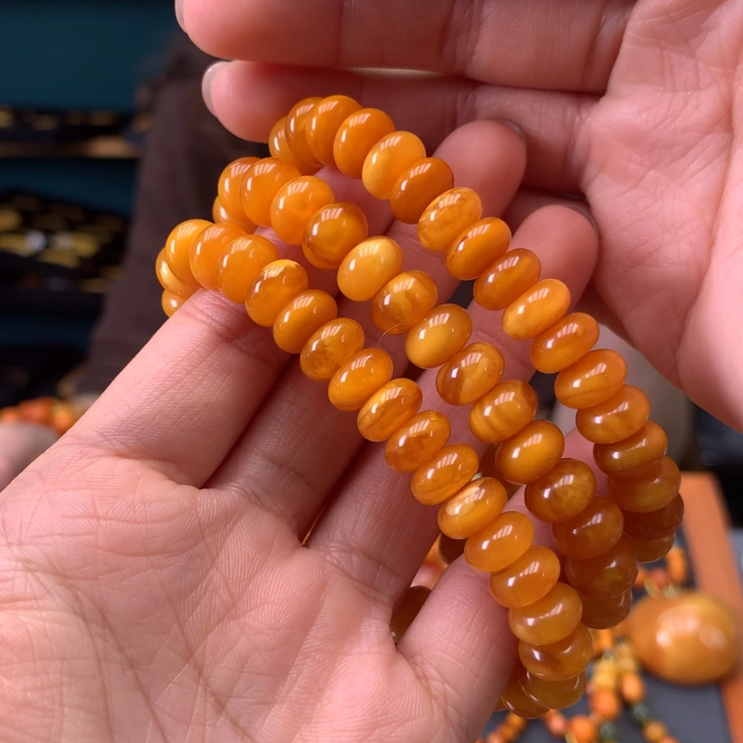 蜜蜡未镶嵌手串多样性发一