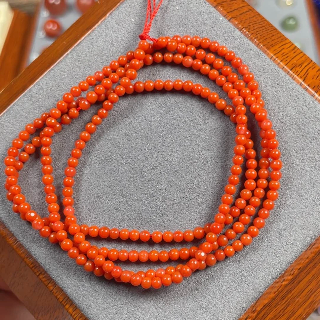 南红玛瑙卡2.8左右小米珠链未镶嵌