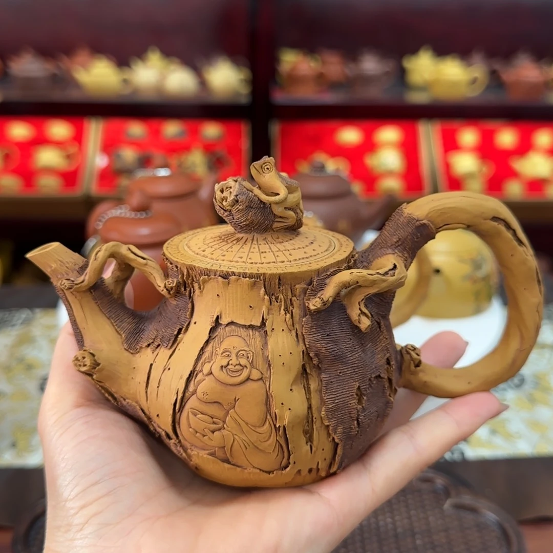 茶壶紫砂枯木弥勒佛