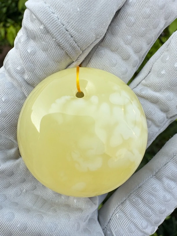 假一赔十，天然琥珀蜜蜡，蜜蜡吊坠，蜜蜡公主扣，编号78