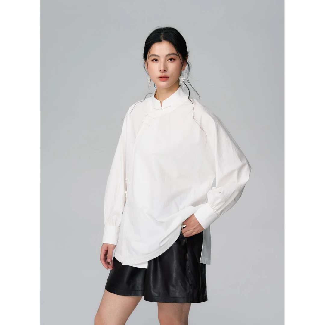 初见十三娘『云裁』新中式国风匹马棉斜开开衫日常百搭汉服打底简约