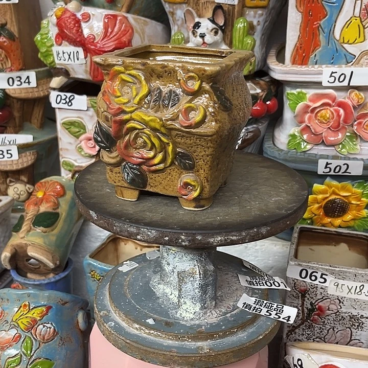 粗陶材质多肉花盆