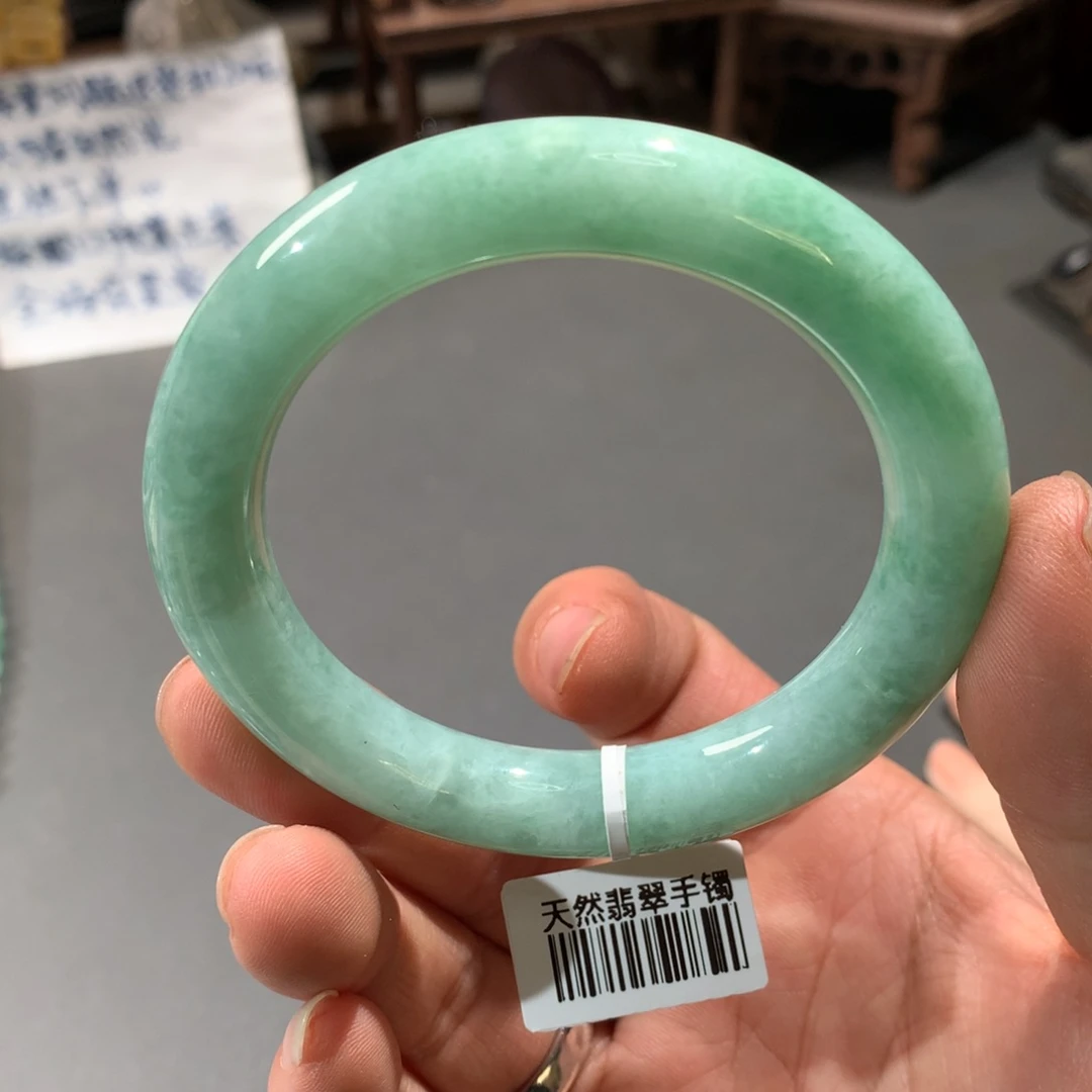 翡翠手镯未镶嵌54.5圆条