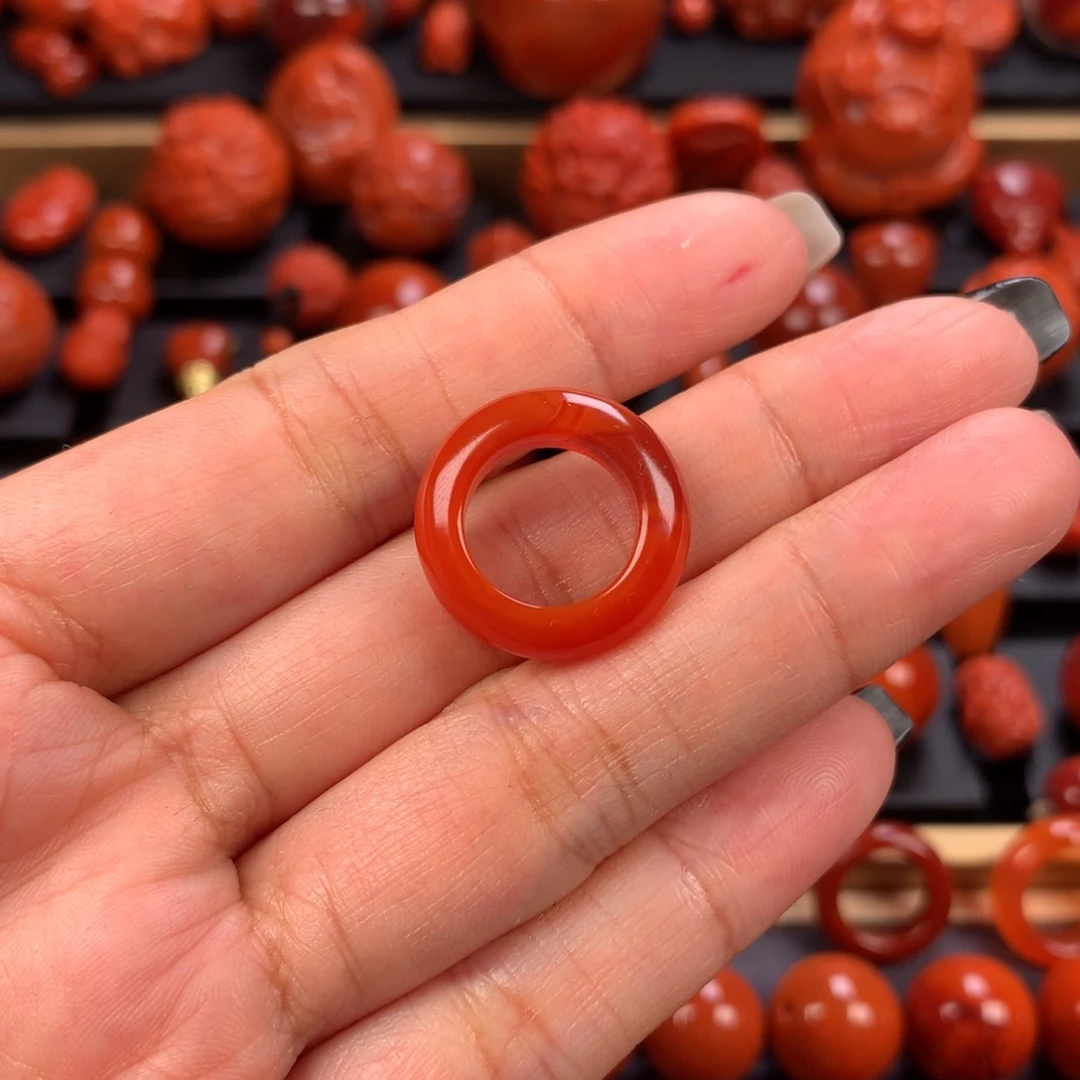 未镶嵌跑环内径12mm➕南红玛瑙莫***）