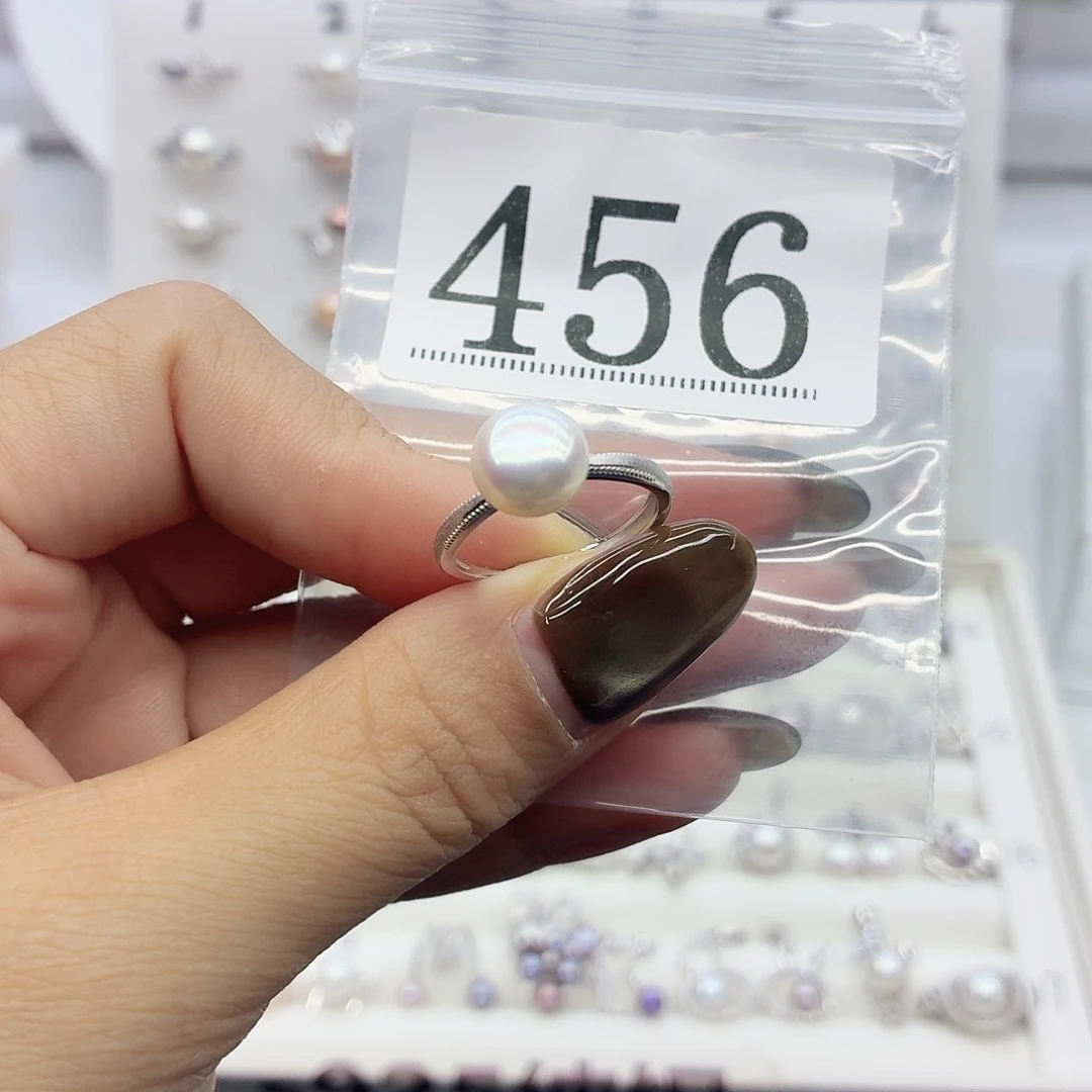 ****生珠宝奇石淡水珍珠银S925镶嵌456