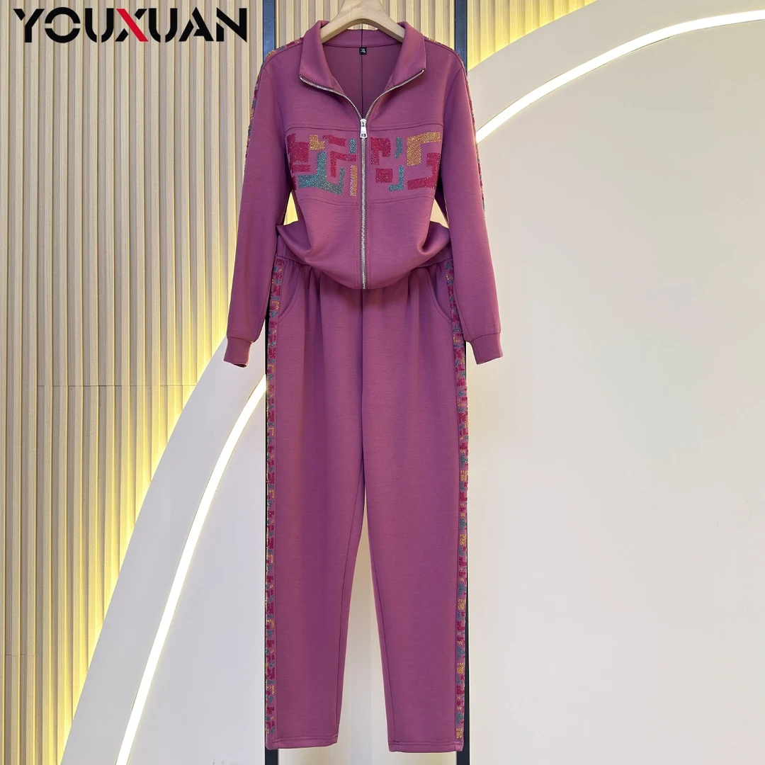 欧若风春季新品女装显瘦百搭韩版时尚休闲长袖运动套装66219