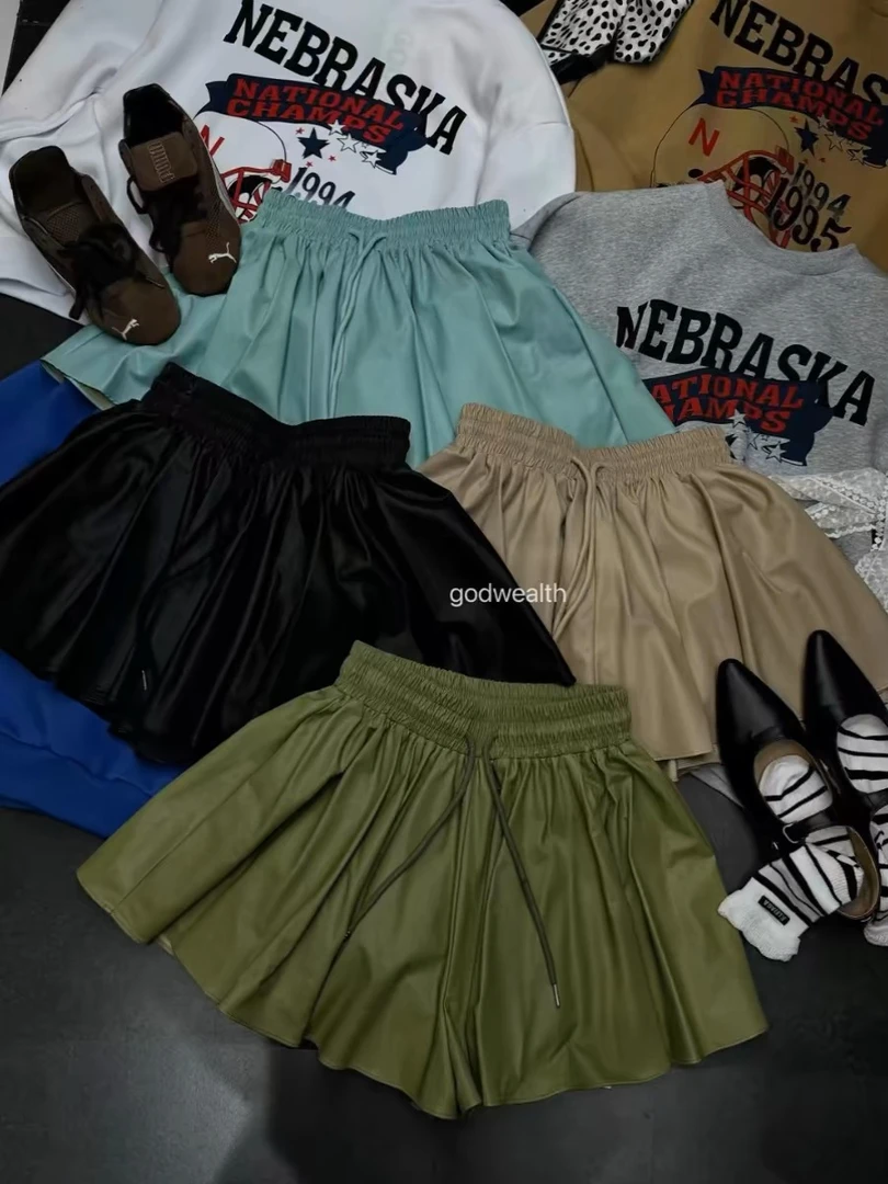 WP GOD百搭百褶皮半裙