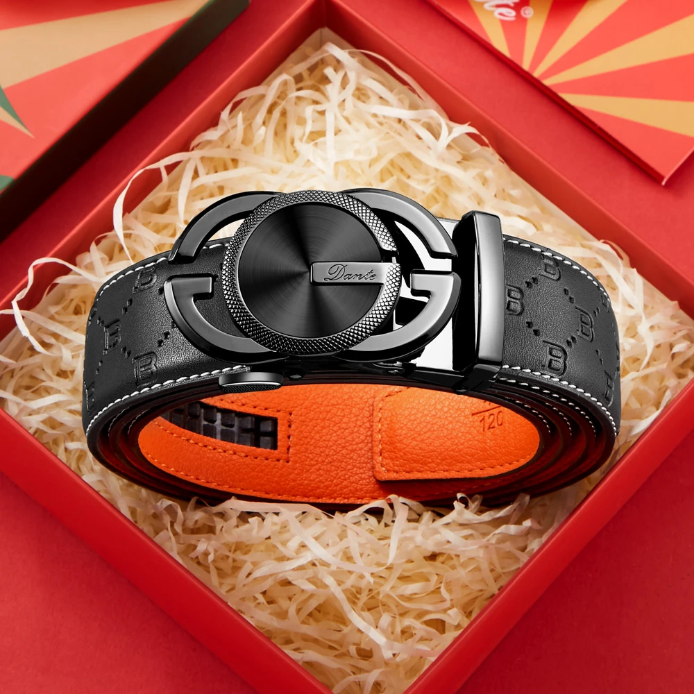 Dante正品牛皮男士轻奢腰带时尚裤带真皮皮带ll