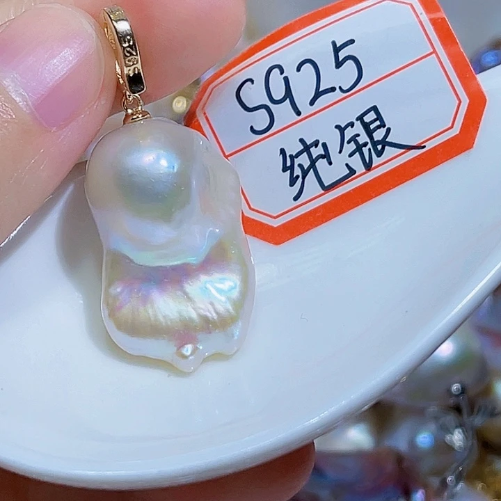 淡水珍珠银S925镶嵌颈饰