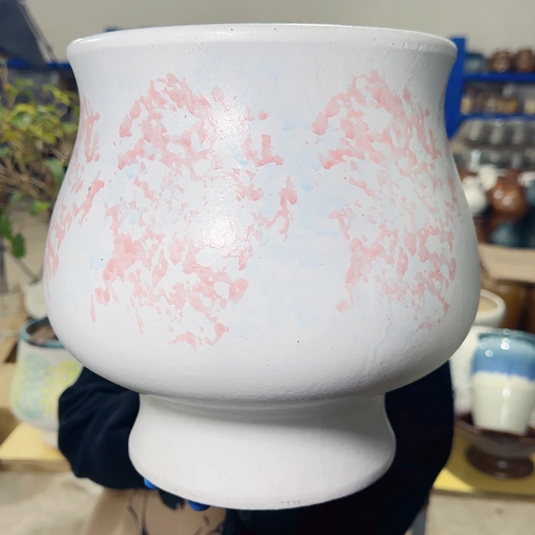 紫砂花盆高25口22