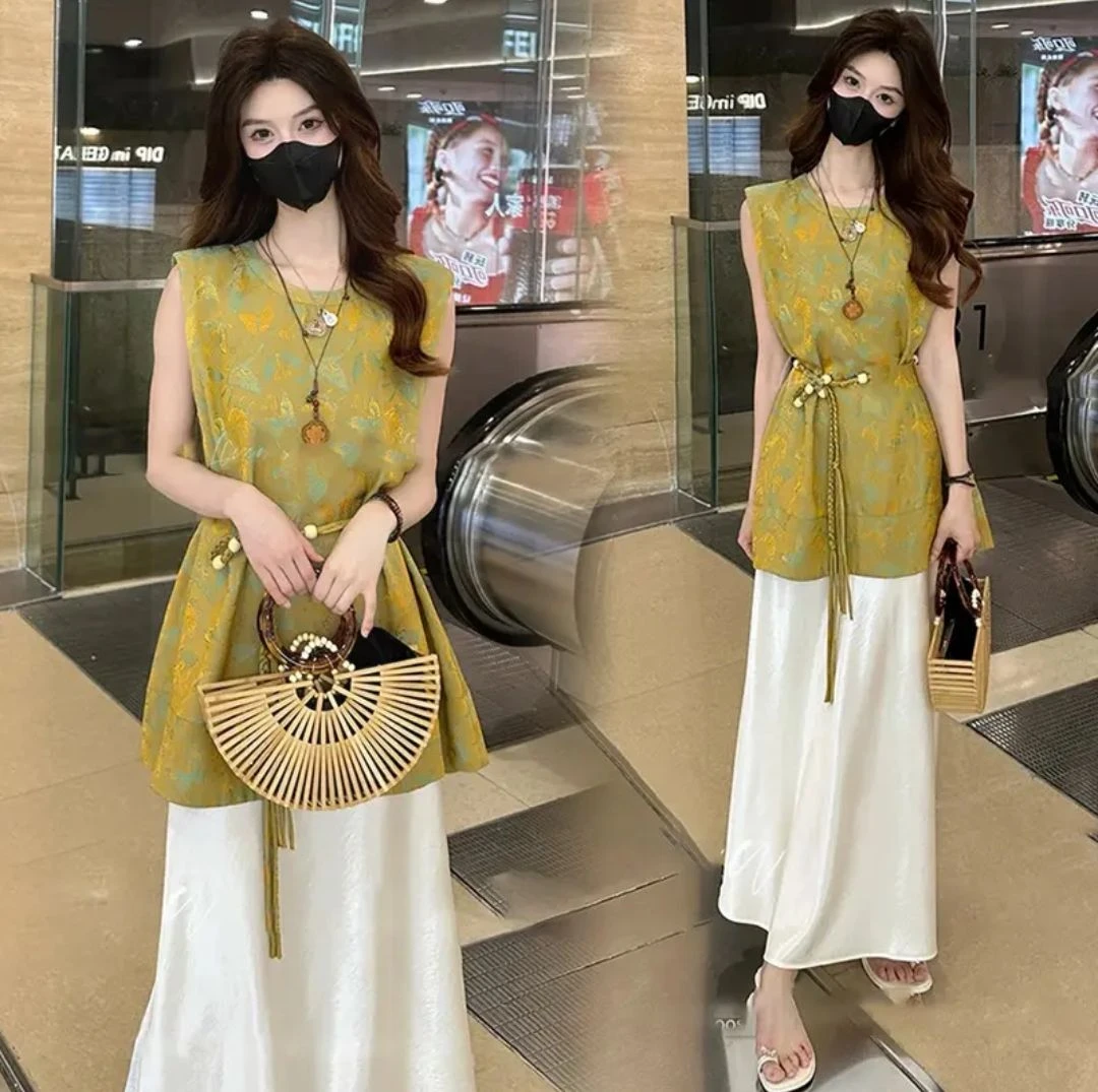 【有运费险】休闲时尚洋气套装气质2025休闲减龄夏季新中式老钱风