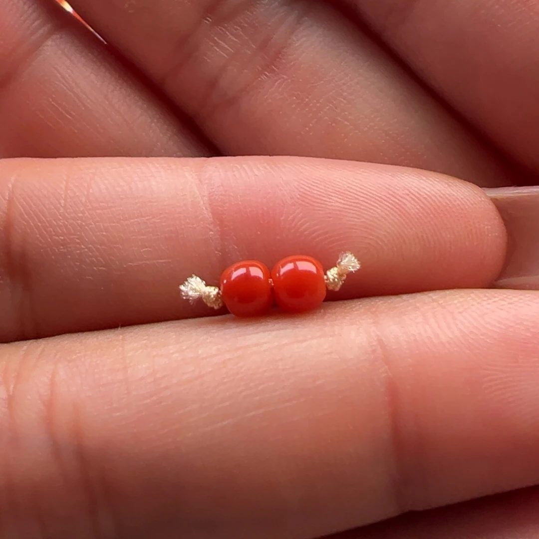 南红玛瑙老型4对珠未镶嵌9**七