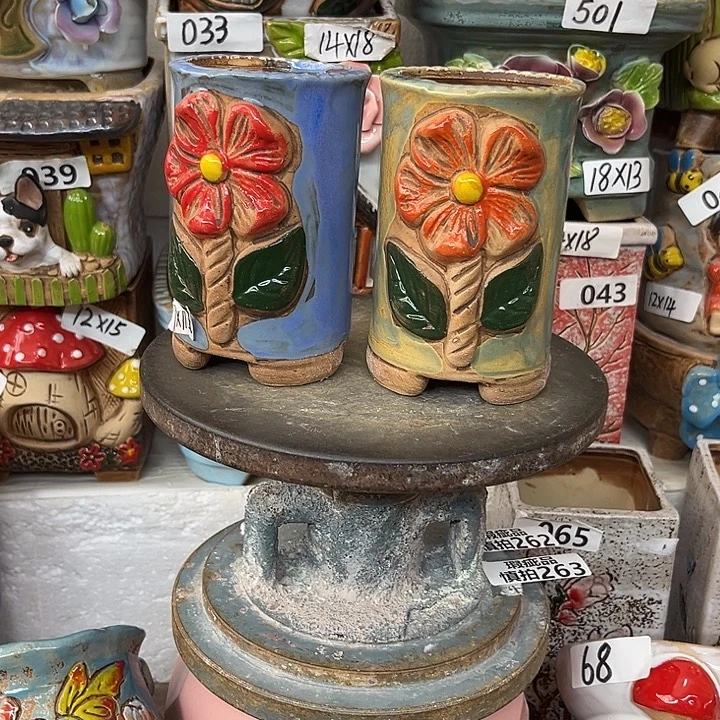 粗陶材质多肉花盆